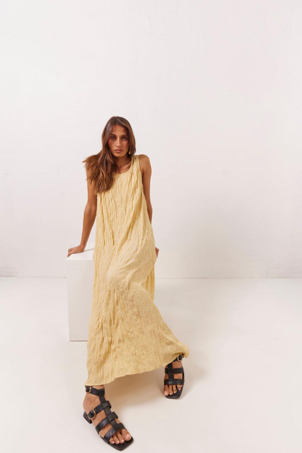 VRG GRL Midi/Maxi Dresses | Women Cate Smock Midi Dress Butter