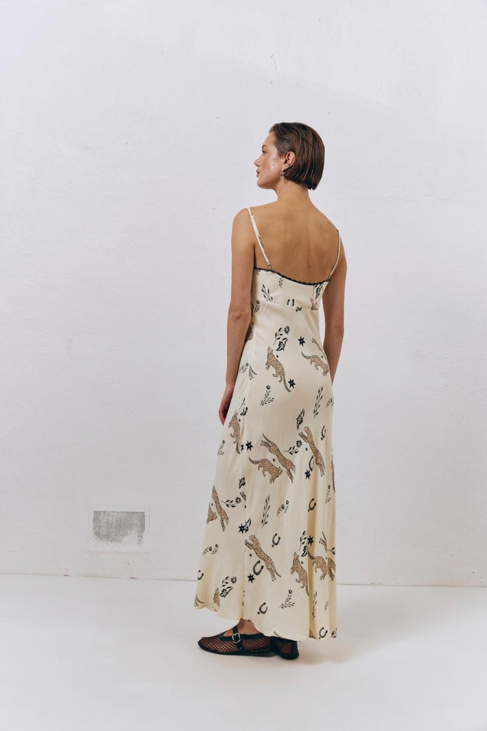 VRG GRL Midi/Maxi Dresses | Women Cosmic Bias Cut Maxi Dress Cream