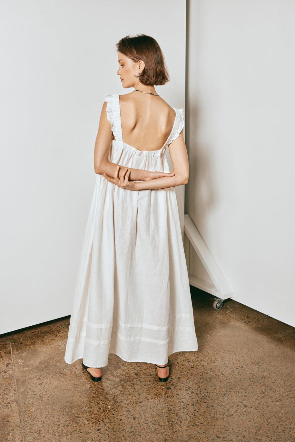 VRG GRL Midi/Maxi Dresses | Women Curate &amp; Create Smock Maxi Dress White