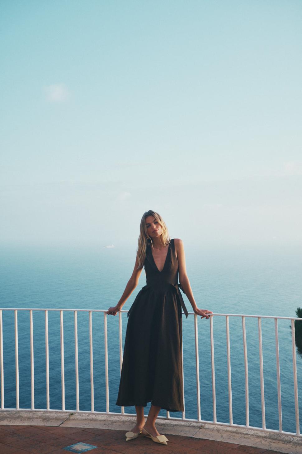 VRG GRL Midi/Maxi Dresses | Women Daphne Linen Midi Dress Chocolate