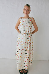 VRG GRL Midi/Maxi Dresses | Women Elma Linen Midi Dress Tile