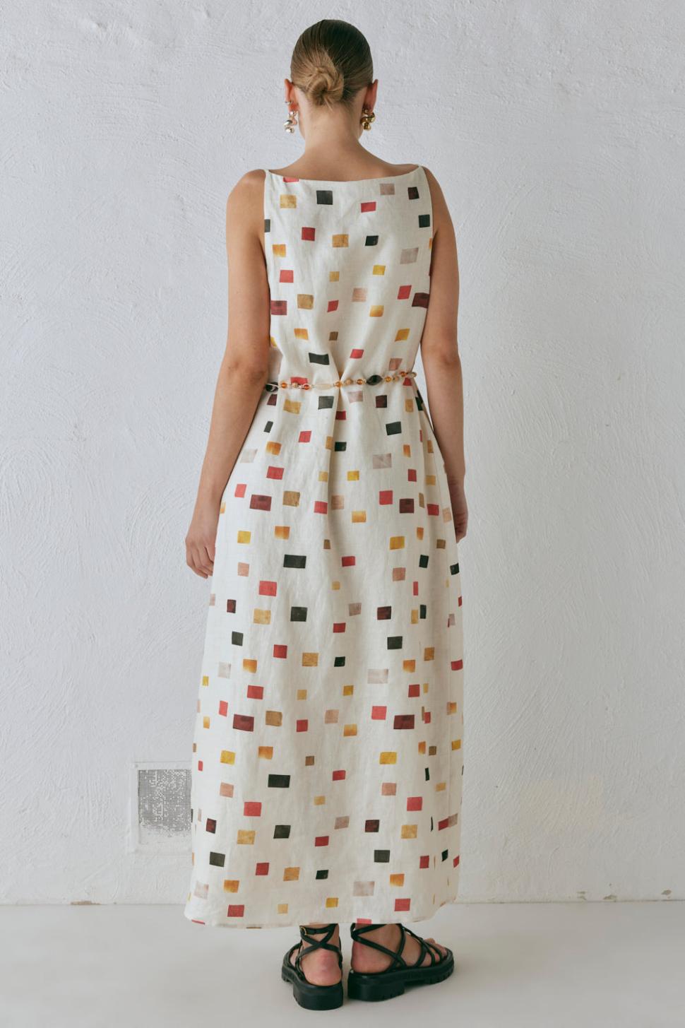 VRG GRL Midi/Maxi Dresses | Women Elma Linen Midi Dress Tile