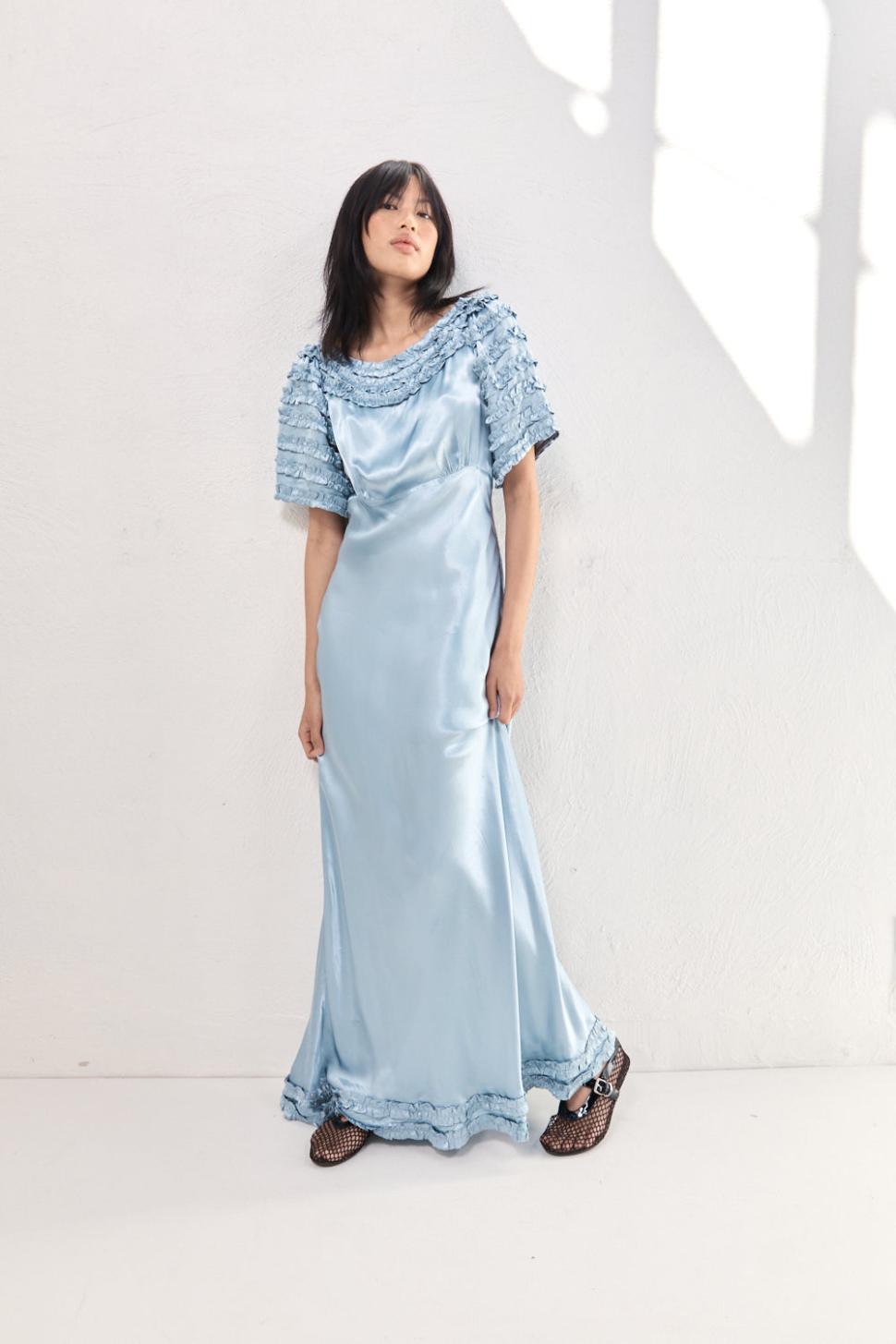 VRG GRL Midi/Maxi Dresses | Women Freja Satin Maxi Dress Sky