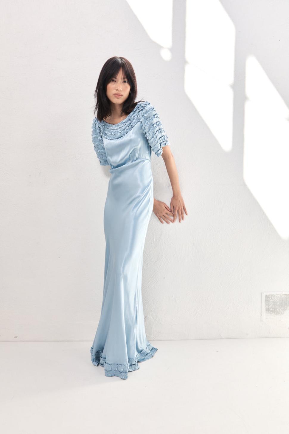 VRG GRL Midi/Maxi Dresses | Women Freja Satin Maxi Dress Sky