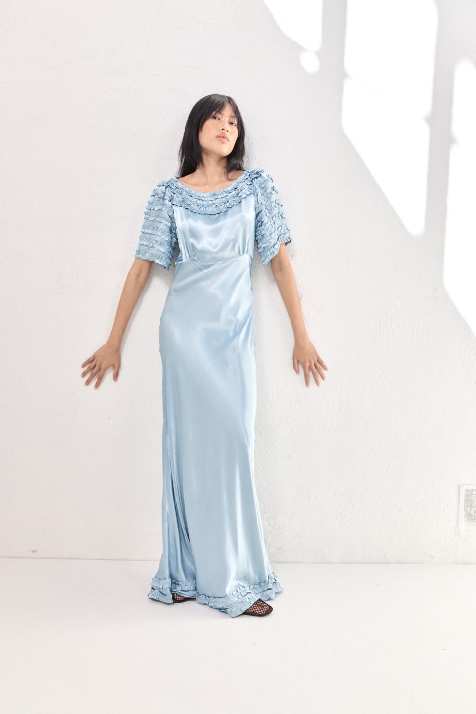 VRG GRL Midi/Maxi Dresses | Women Freja Satin Maxi Dress Sky