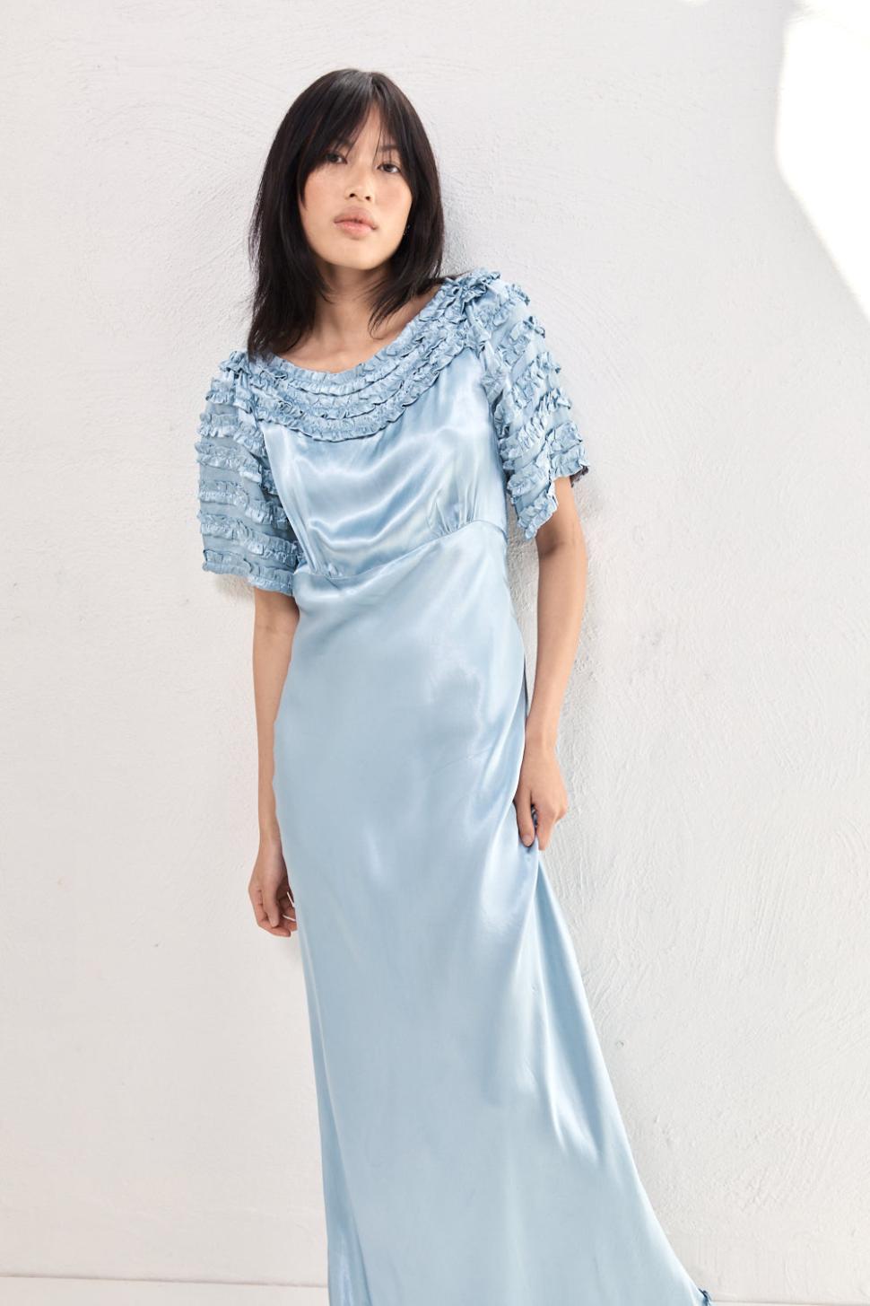 VRG GRL Midi/Maxi Dresses | Women Freja Satin Maxi Dress Sky