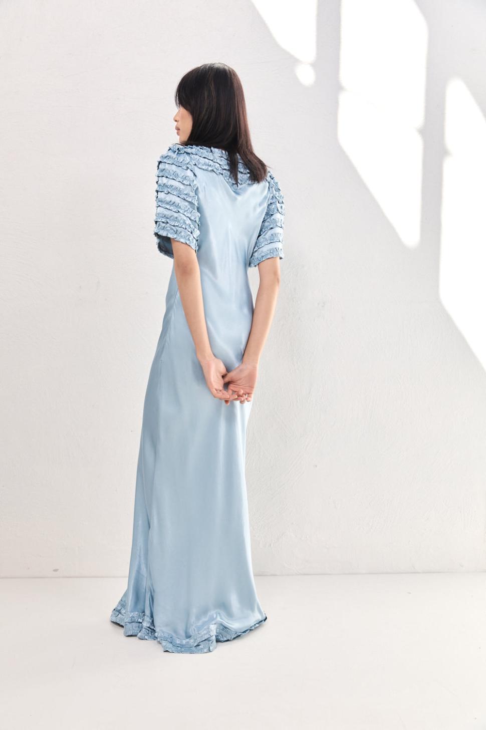 VRG GRL Midi/Maxi Dresses | Women Freja Satin Maxi Dress Sky