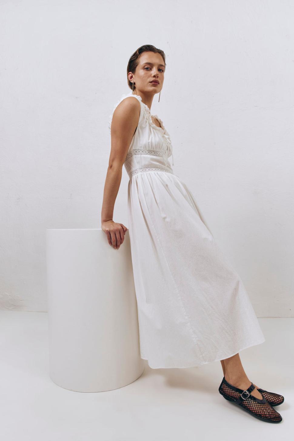VRG GRL Midi/Maxi Dresses | Women French Silhouette Midi Dress White