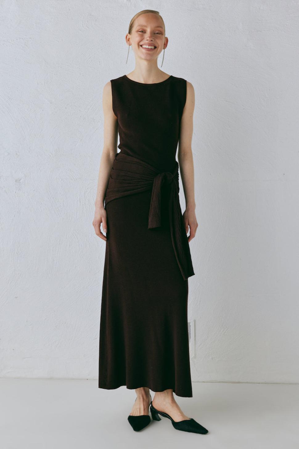 VRG GRL Midi/Maxi Dresses | Women Gia Knit Midi Dress Dark Chocolate