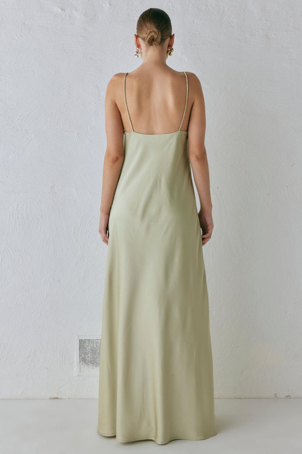 VRG GRL Midi/Maxi Dresses | Women Ida Satin Maxi Dress Sage