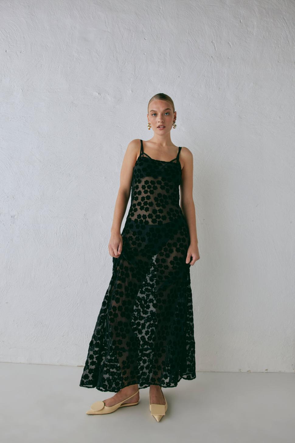 VRG GRL Midi/Maxi Dresses | Women Iris Bias Cut Maxi Dress Black