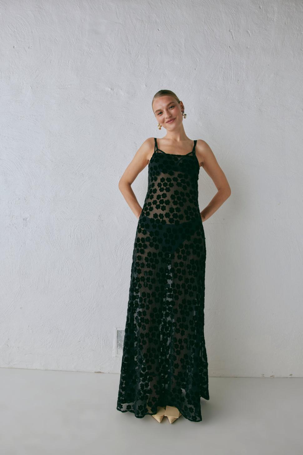 VRG GRL Midi/Maxi Dresses | Women Iris Bias Cut Maxi Dress Black