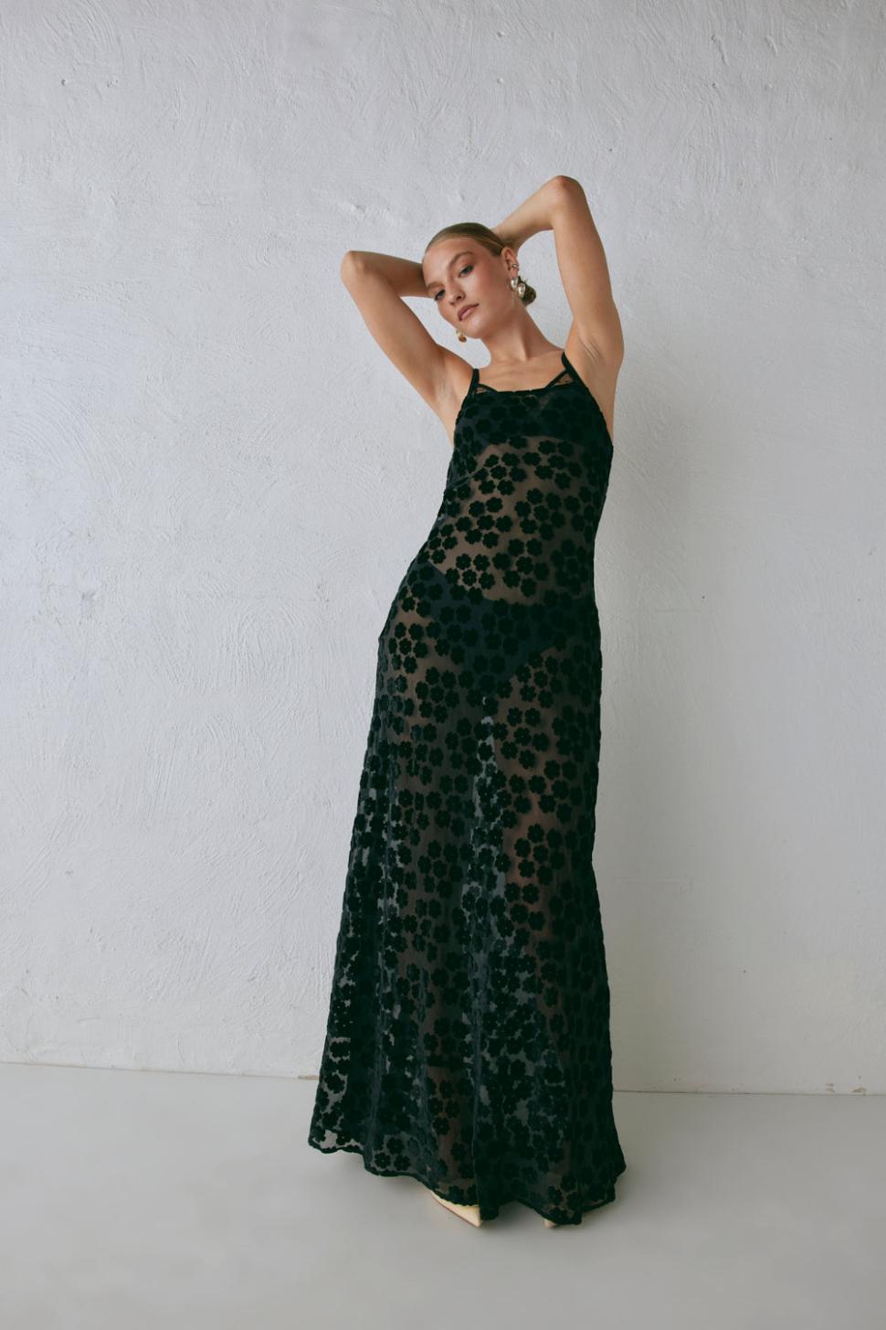 VRG GRL Midi/Maxi Dresses | Women Iris Bias Cut Maxi Dress Black