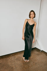 VRG GRL Midi/Maxi Dresses | Women Isle Of Paradise Bias Cut Maxi Dress Black