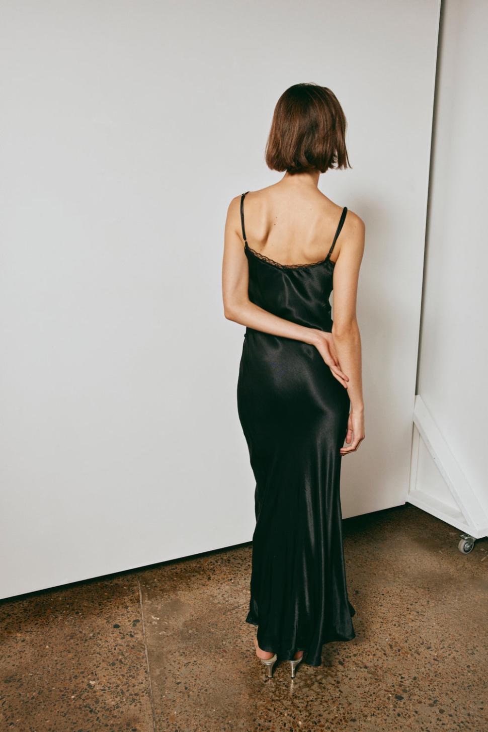 VRG GRL Midi/Maxi Dresses | Women Isle Of Paradise Bias Cut Maxi Dress Black