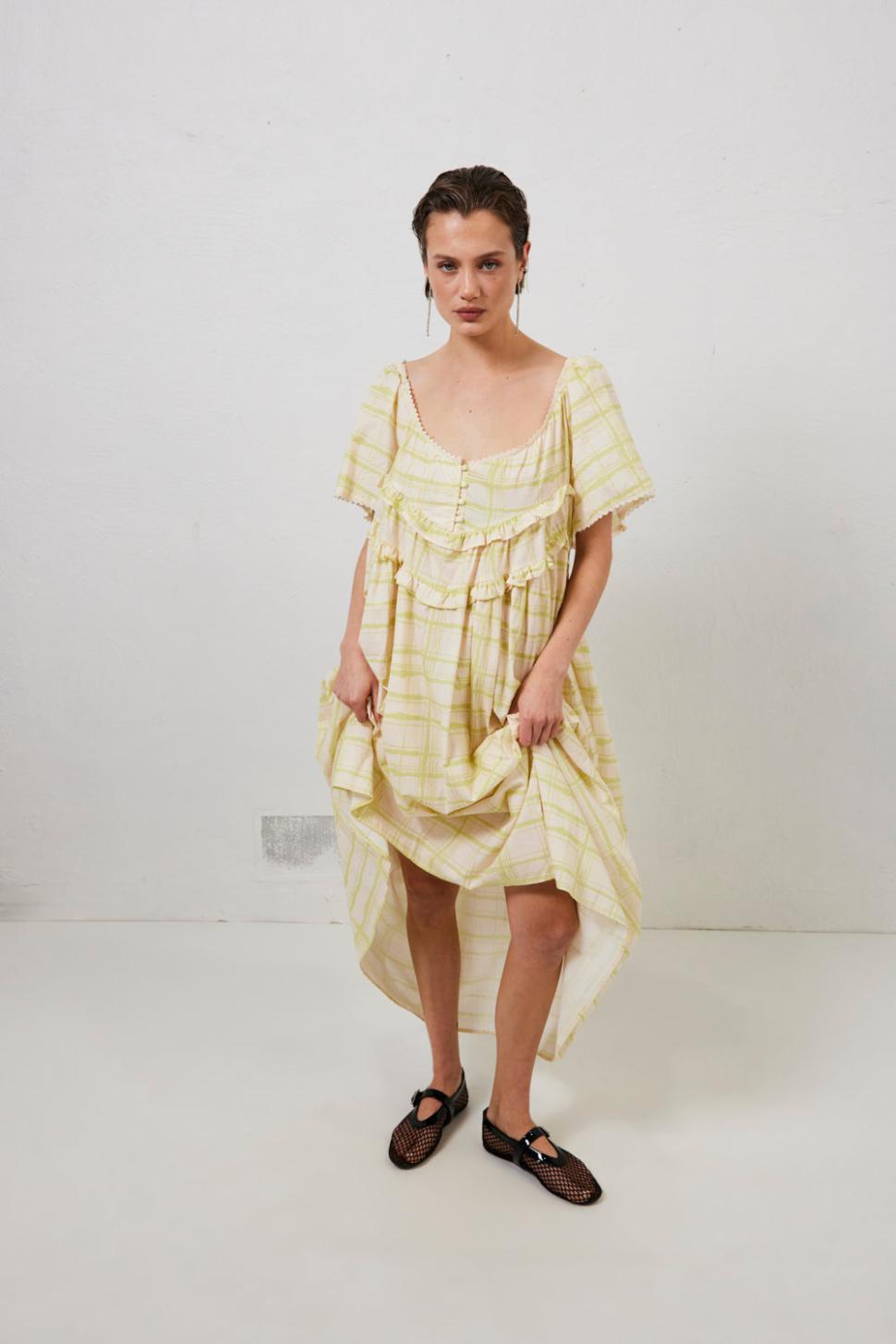 VRG GRL Midi/Maxi Dresses | Women La Prairie Smock Midi Dress Check