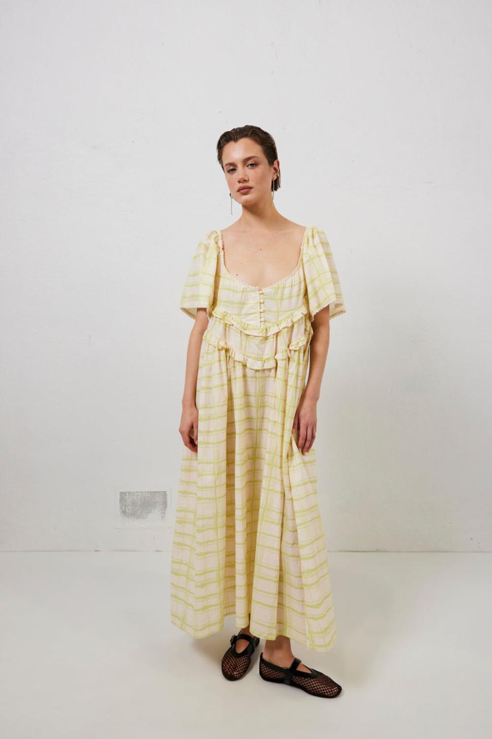 VRG GRL Midi/Maxi Dresses | Women La Prairie Smock Midi Dress Check