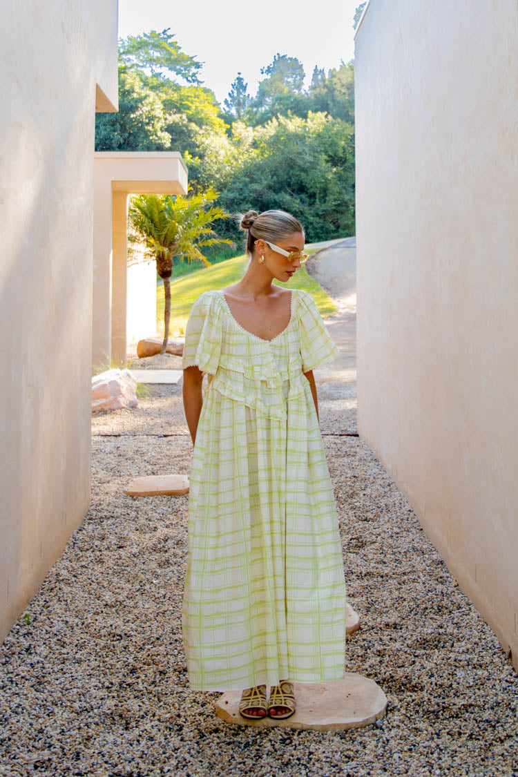 VRG GRL Midi/Maxi Dresses | Women La Prairie Smock Midi Dress Check