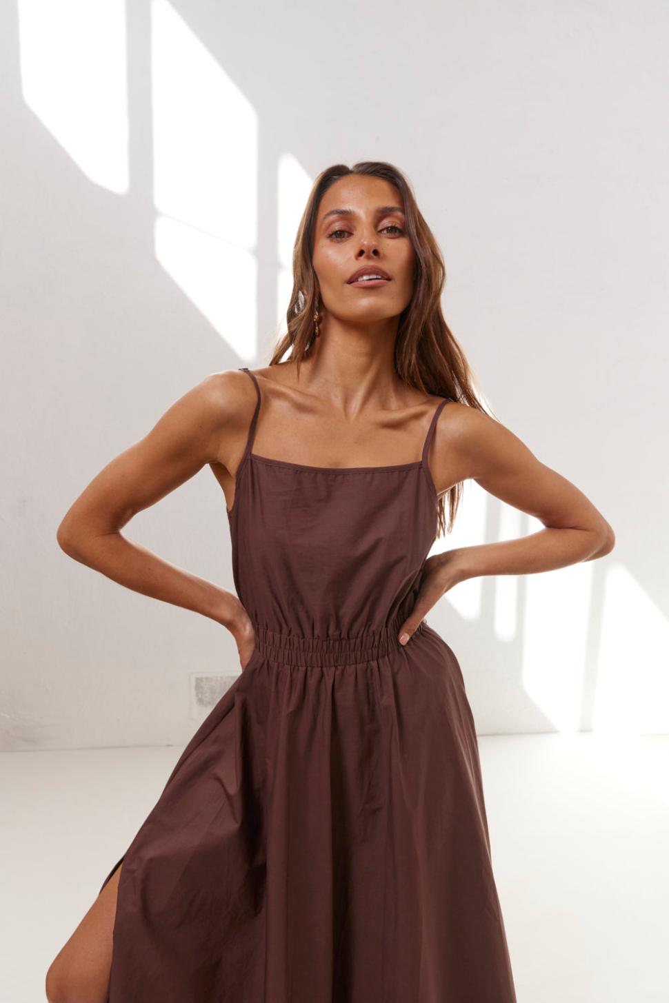 VRG GRL Midi/Maxi Dresses | Women Lou Maxi Dress Chocolate