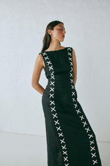 VRG GRL Midi/Maxi Dresses | Women Maja Linen Maxi Dress Black