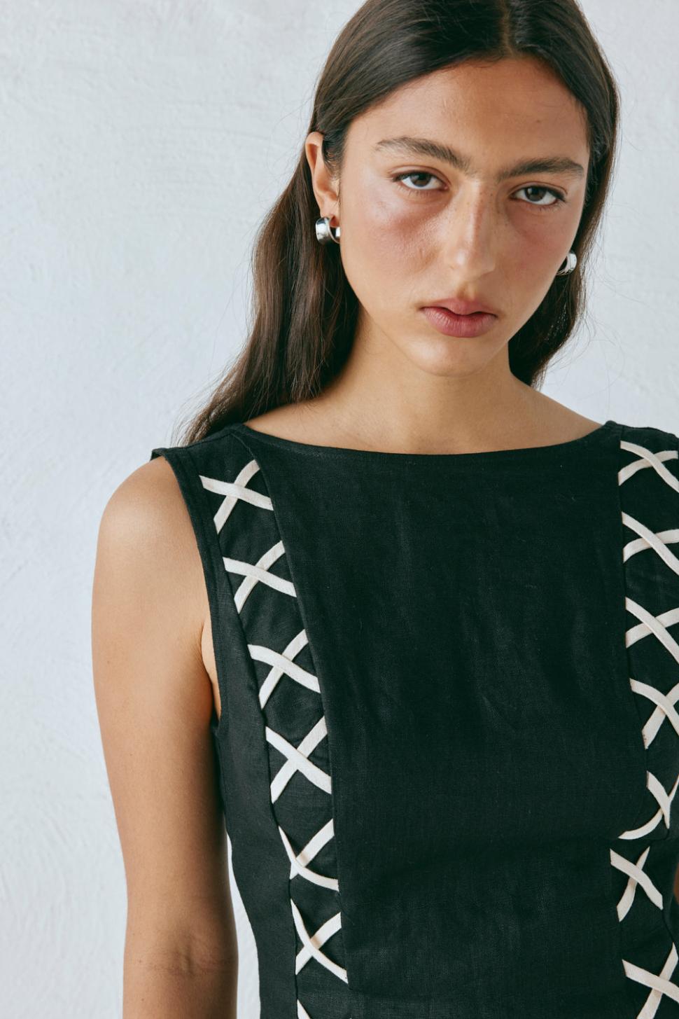 VRG GRL Midi/Maxi Dresses | Women Maja Linen Maxi Dress Black