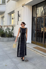 VRG GRL Midi/Maxi Dresses | Women Maja Linen Maxi Dress Black