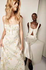 VRG GRL Midi/Maxi Dresses | Women Matilda Linen Bias Cut Maxi Dress Florette