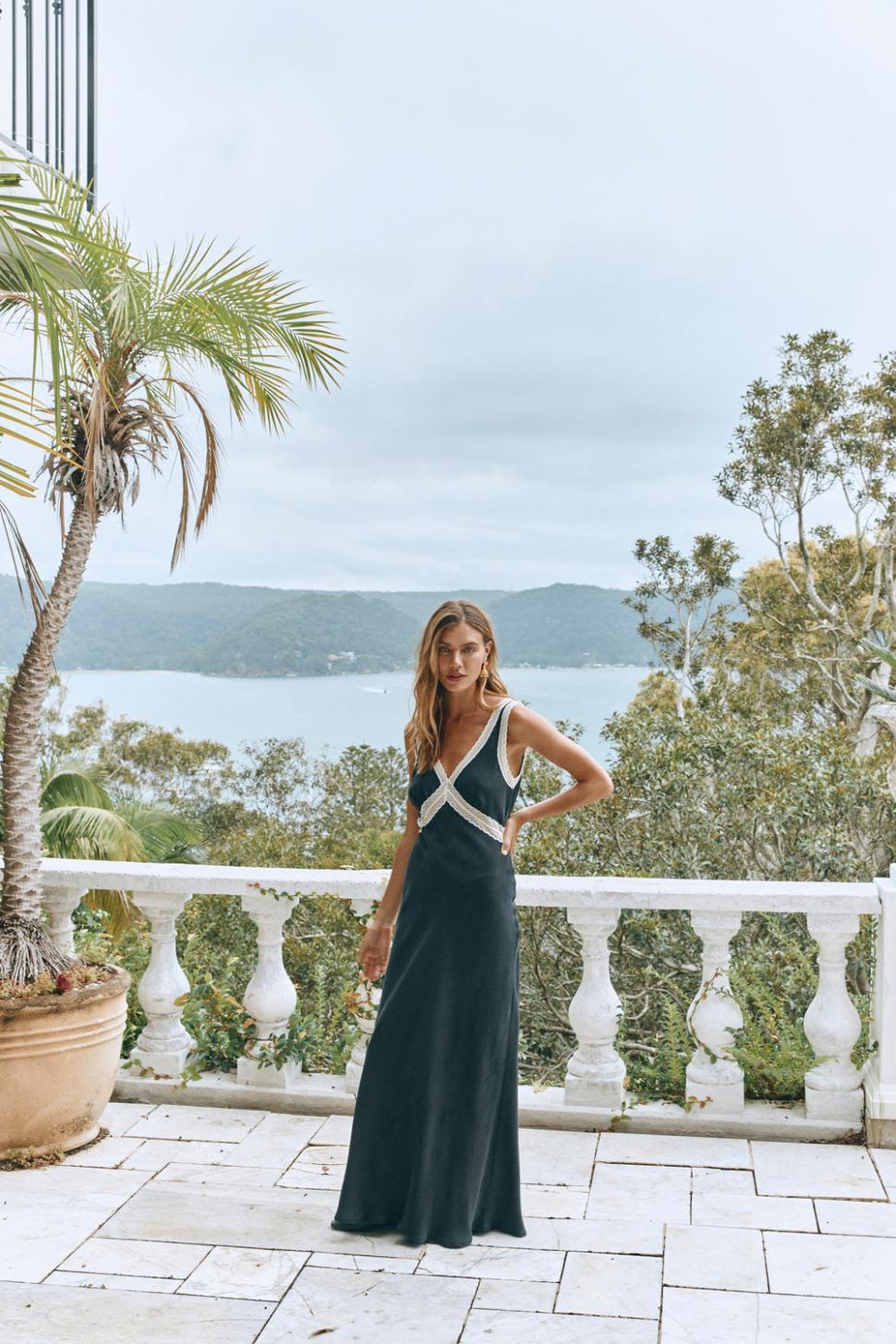 VRG GRL Midi/Maxi Dresses | Women Meet Me On The Dance Floor Bias Cut Maxi Dress Black