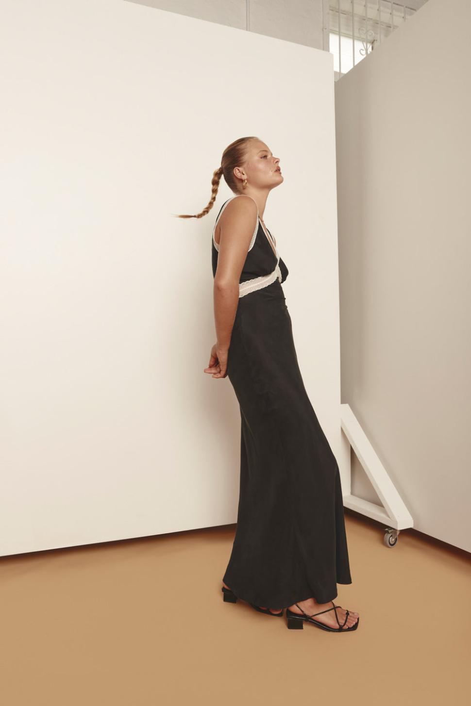 VRG GRL Midi/Maxi Dresses | Women Meet Me On The Dance Floor Bias Cut Maxi Dress Black