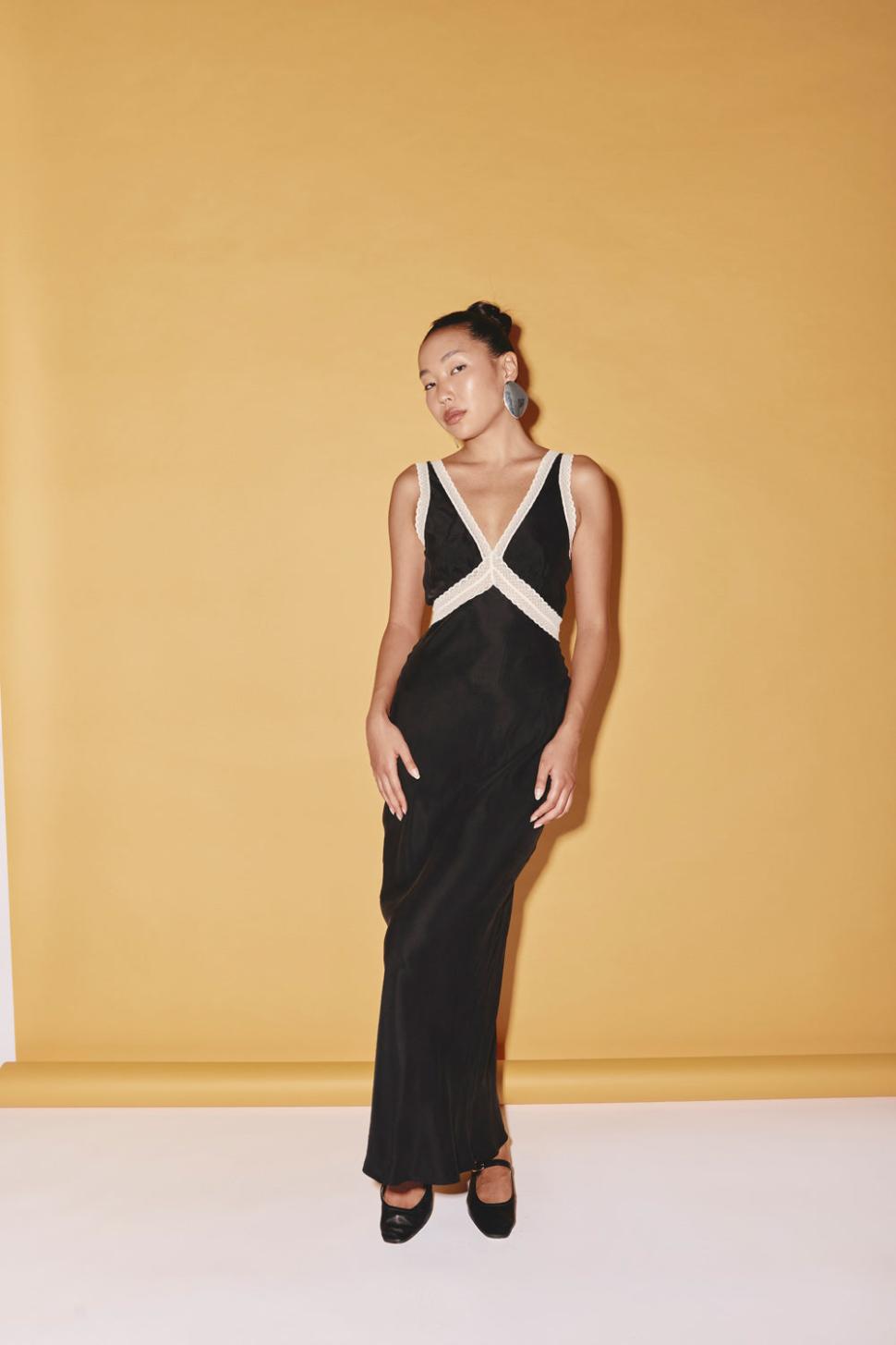 VRG GRL Midi/Maxi Dresses | Women Meet Me On The Dance Floor Bias Cut Maxi Dress Black