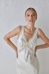 VRG GRL Midi/Maxi Dresses | Women Meet Me On The Dance Floor Bias Cut Maxi Dress Cream