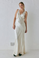 VRG GRL Midi/Maxi Dresses | Women Meet Me On The Dance Floor Bias Cut Maxi Dress Cream