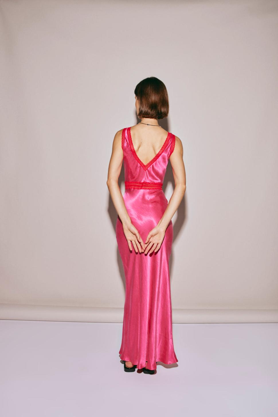 VRG GRL Midi/Maxi Dresses | Women Meet Me On The Dance Floor Bias Cut Maxi Dress Fuchsia