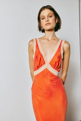 VRG GRL Midi/Maxi Dresses | Women Meet Me On The Dance Floor Bias Cut Maxi Dress Orange