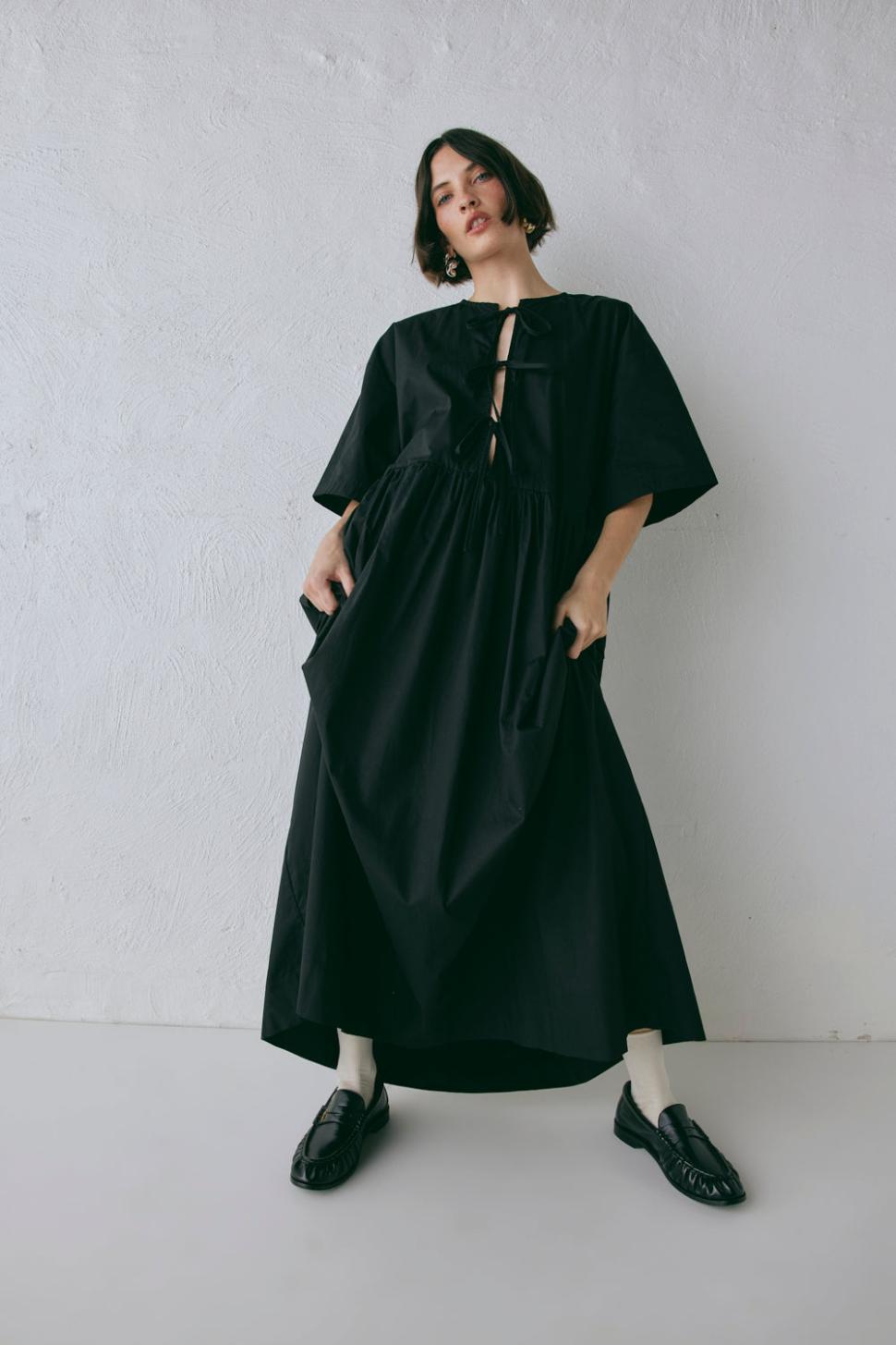 VRG GRL Midi/Maxi Dresses | Women Naomi Smock Maxi Dress Black