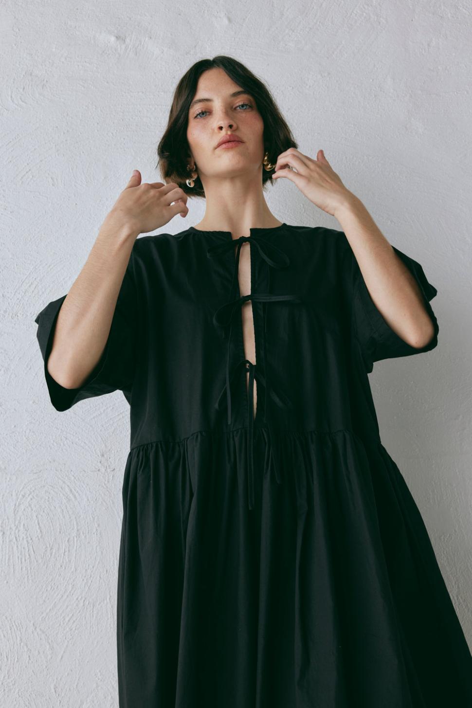 VRG GRL Midi/Maxi Dresses | Women Naomi Smock Maxi Dress Black