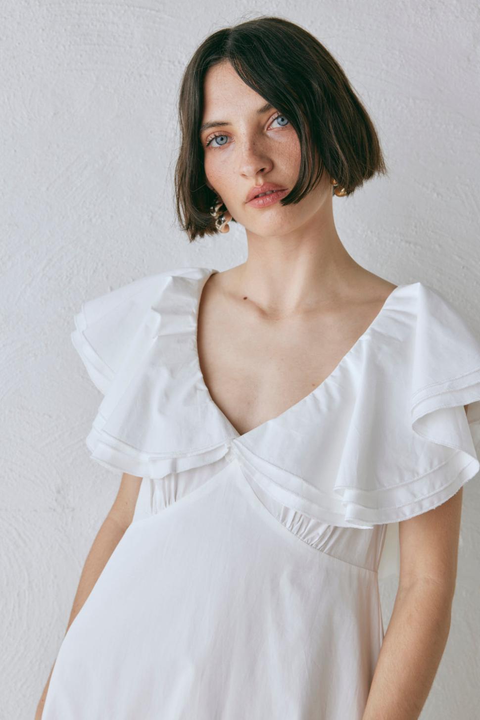 VRG GRL Midi/Maxi Dresses | Women Party Nights Frill Midi Dress White