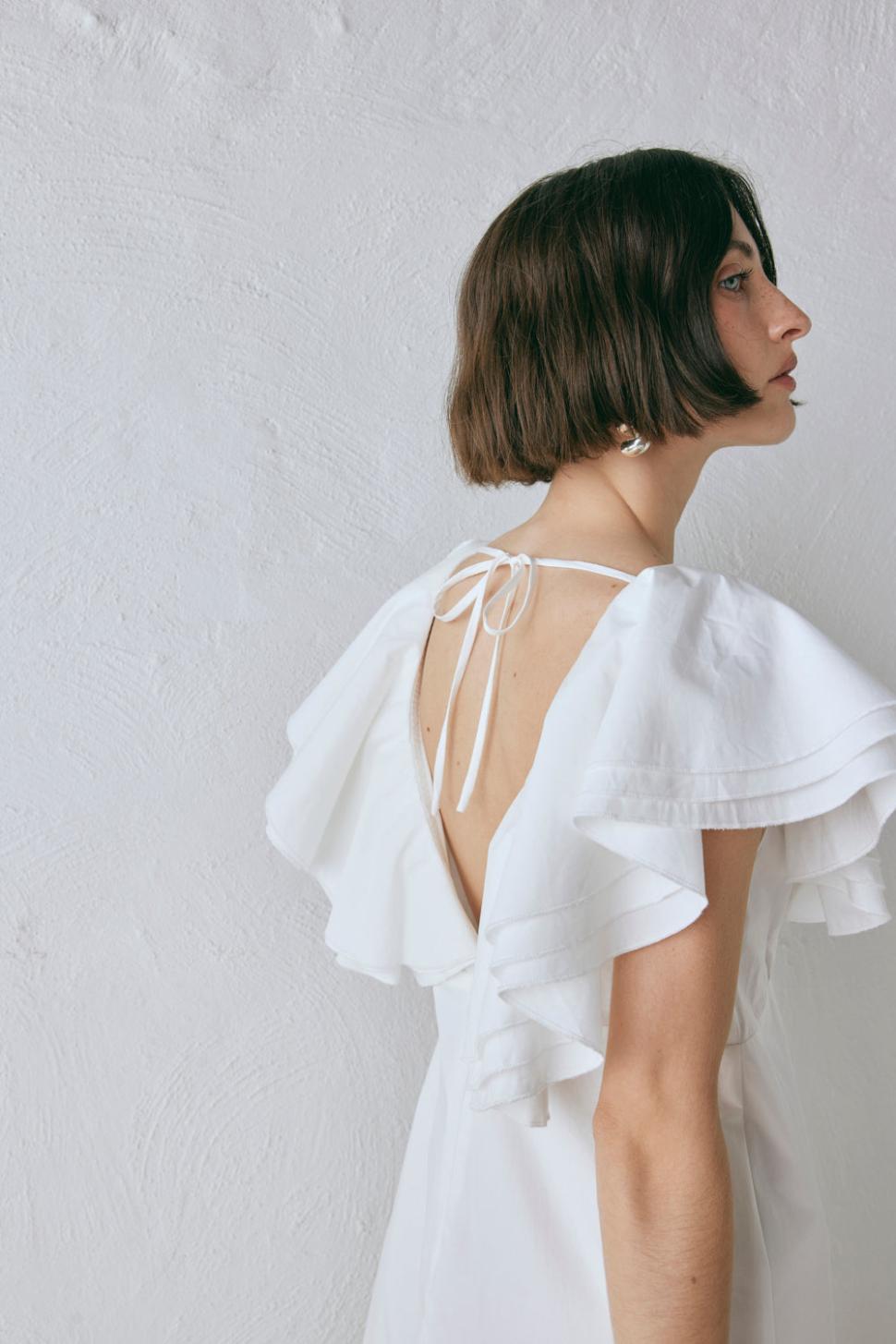 VRG GRL Midi/Maxi Dresses | Women Party Nights Frill Midi Dress White