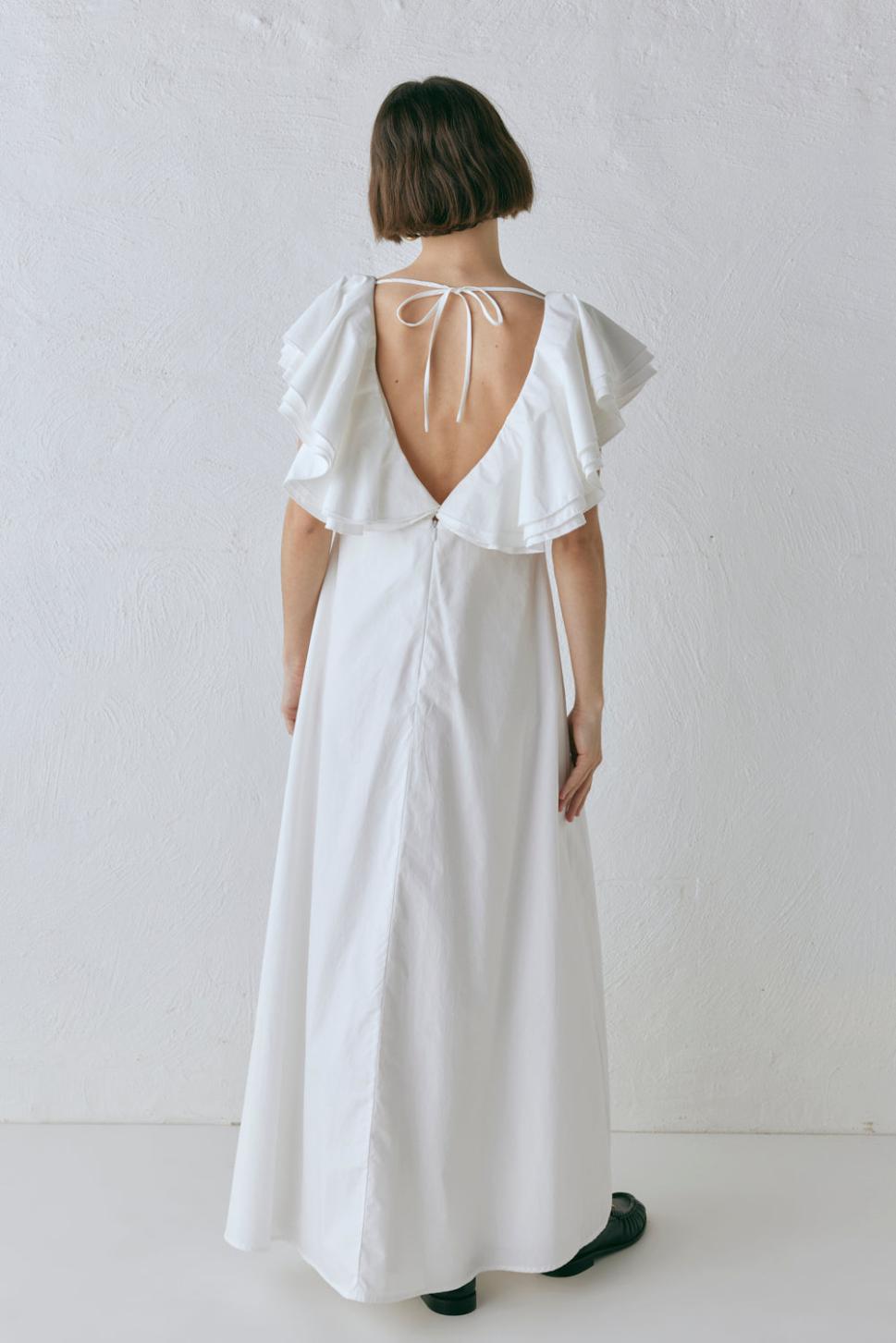 VRG GRL Midi/Maxi Dresses | Women Party Nights Frill Midi Dress White