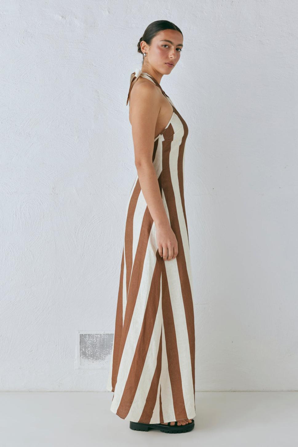 VRG GRL Midi/Maxi Dresses | Women Polly Linen Maxi Dress Stripe