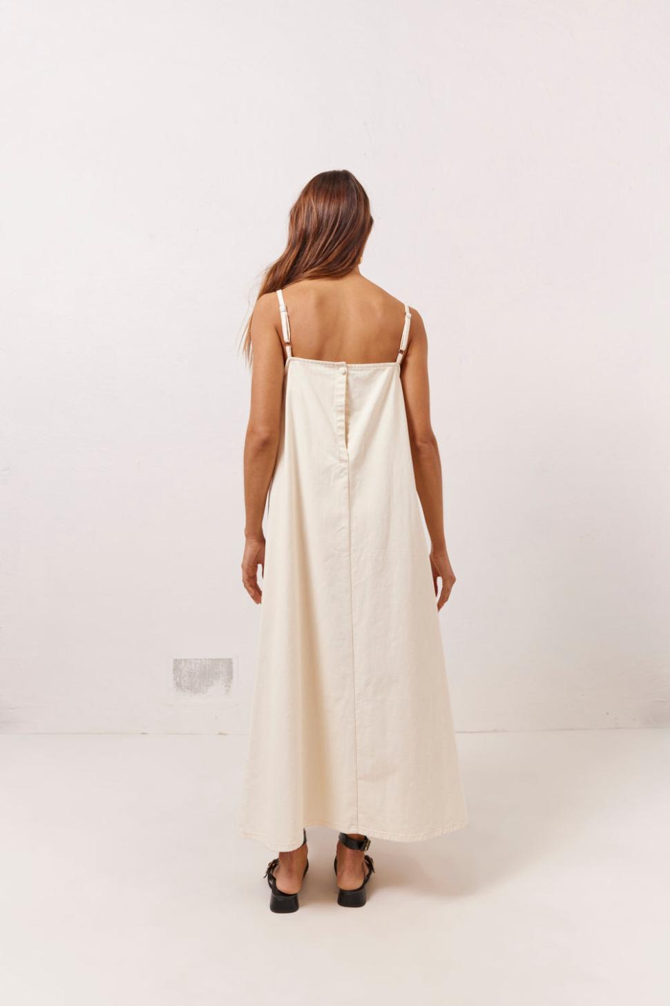 VRG GRL Midi/Maxi Dresses | Women Ruth Denim Midi Dress Cream