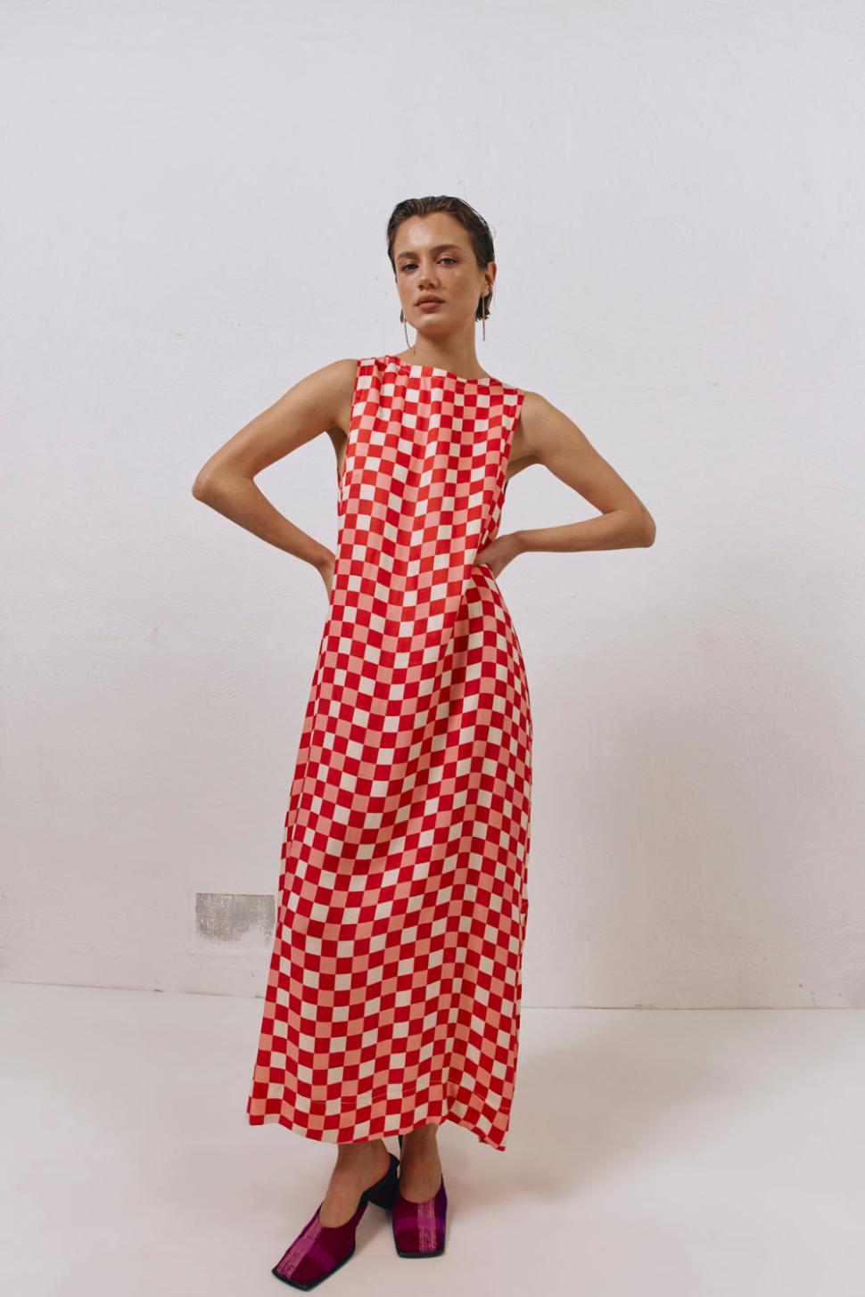 VRG GRL Midi/Maxi Dresses | Women Sacha Smock Midi Dress Check