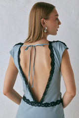 VRG GRL Midi/Maxi Dresses | Women The Ivy Bias Cut Maxi Dress Steel