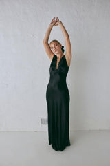 VRG GRL Midi/Maxi Dresses | Women Tully Satin Maxi Dress Black