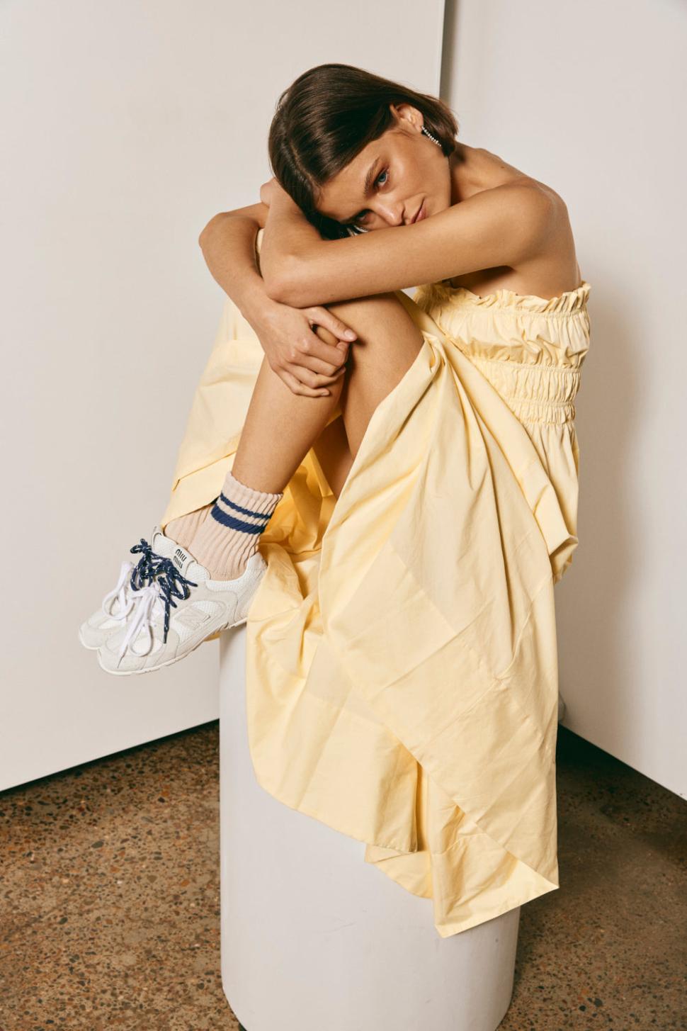 VRG GRL Midi/Maxi Dresses | Women Vacanza Midi Dress Lemon