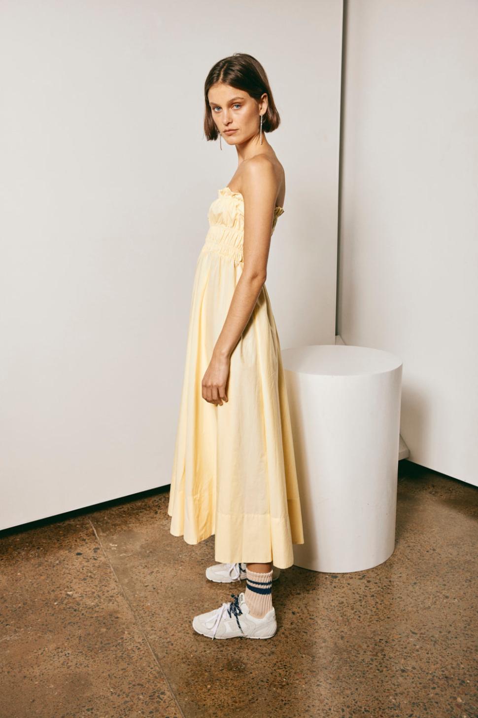 VRG GRL Midi/Maxi Dresses | Women Vacanza Midi Dress Lemon