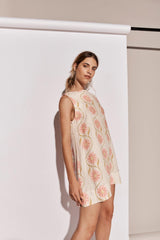 VRG GRL Mini Dresses | Women Aftersun Linen Mini Dress Bloom