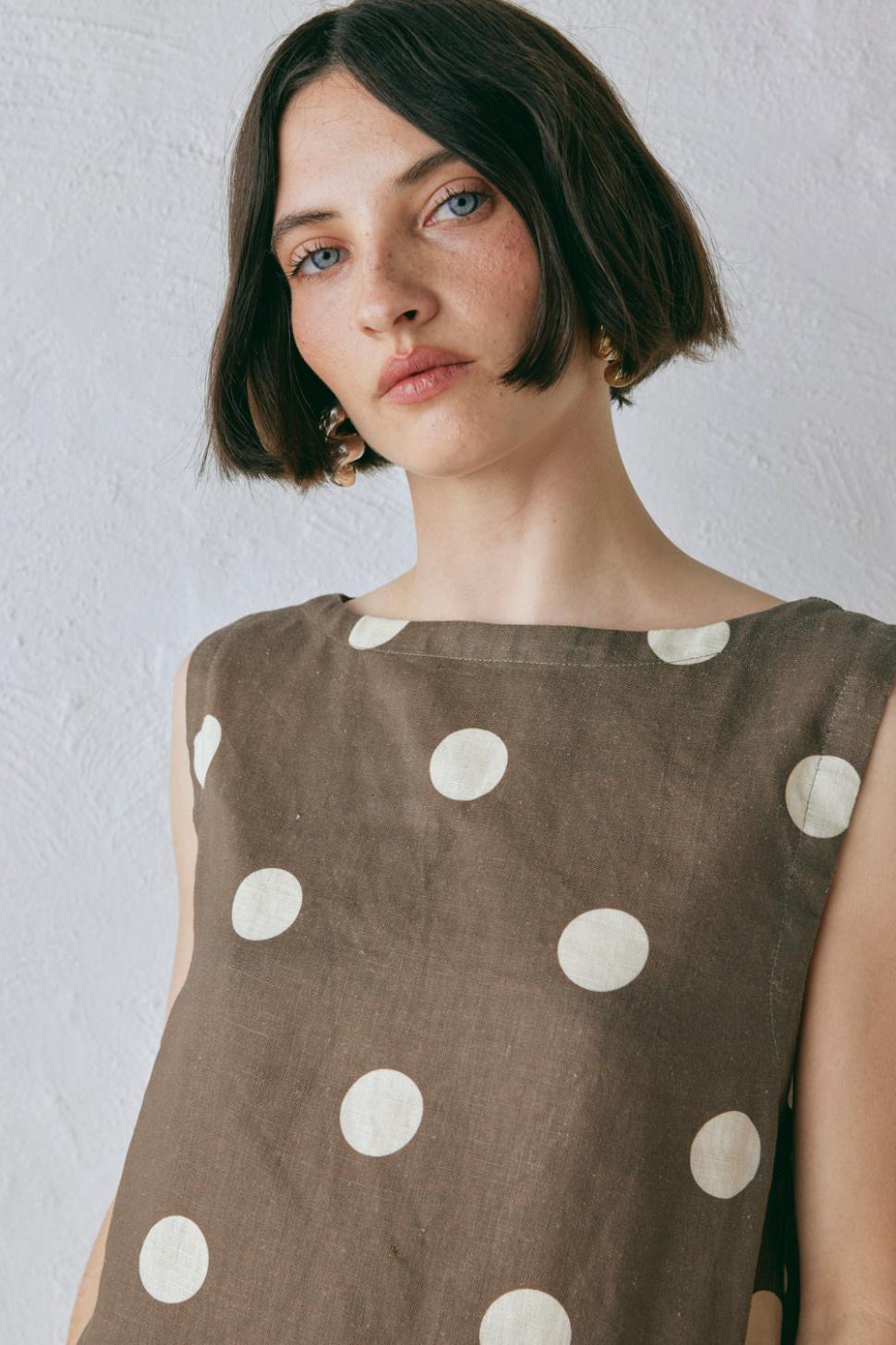 VRG GRL Mini Dresses | Women Aftersun Linen Mini Dress Spot