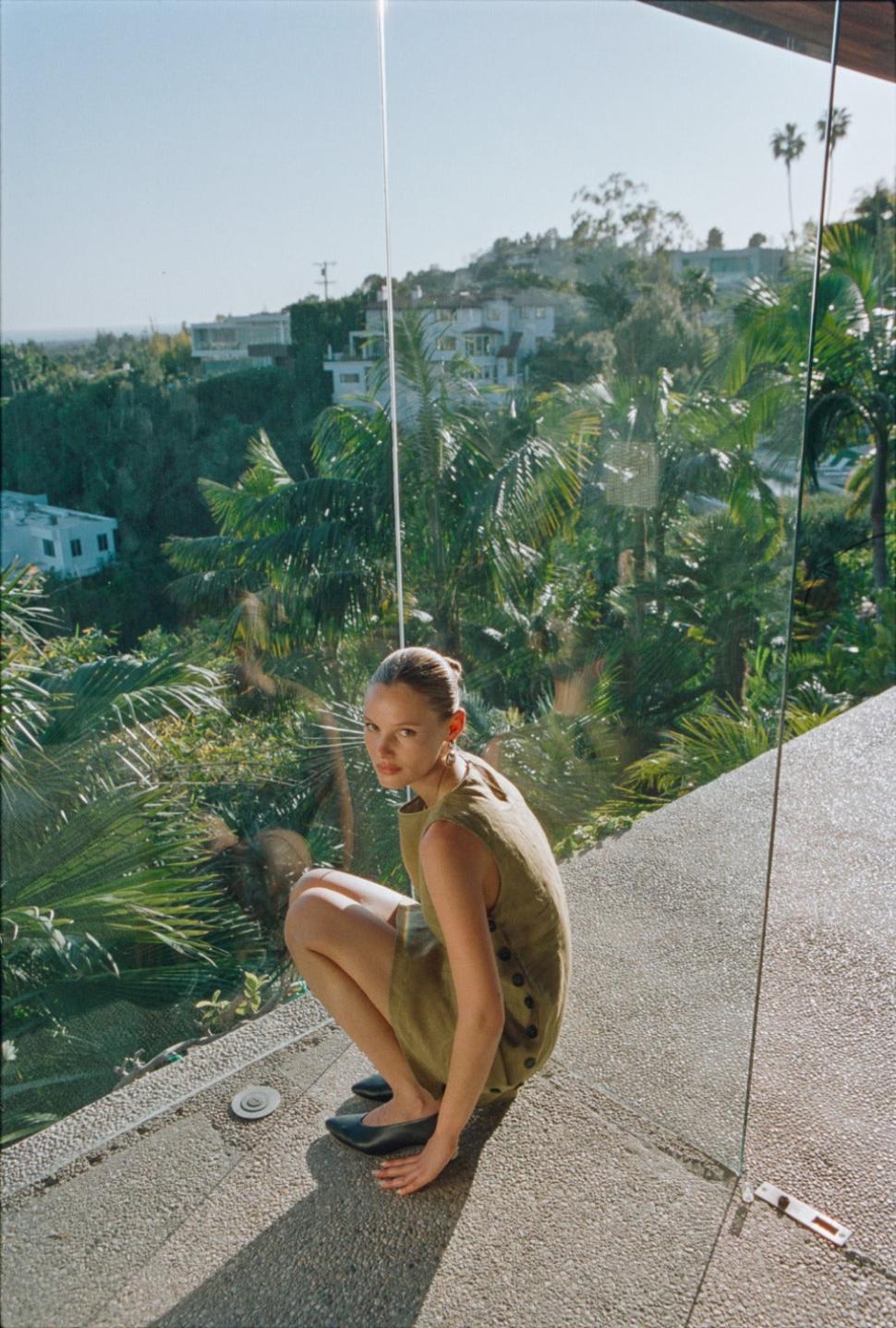 VRG GRL Mini Dresses | Women Annabelle Linen Mini Dress Olive