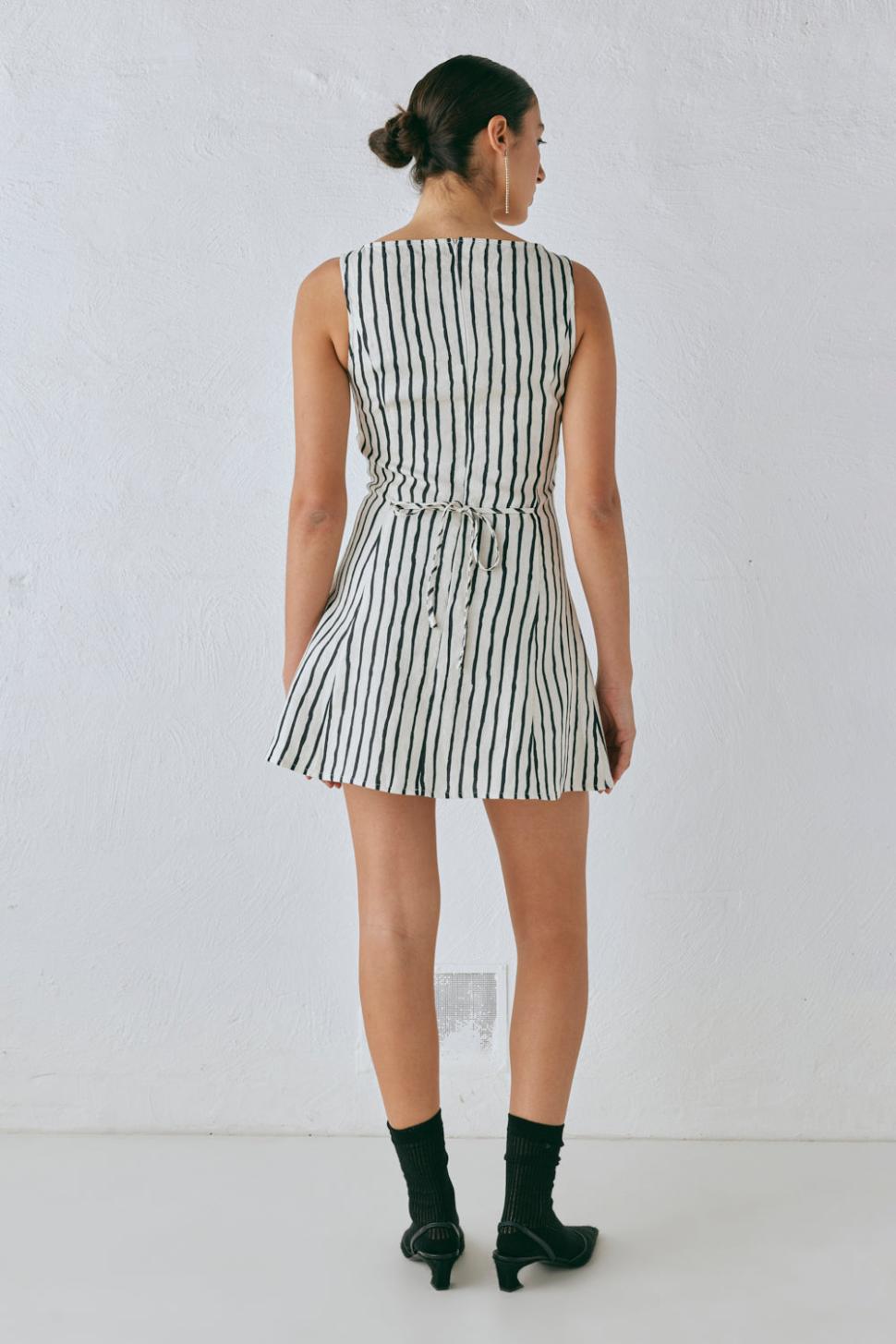 VRG GRL Mini Dresses | Women Chloe Linen Mini Dress Black